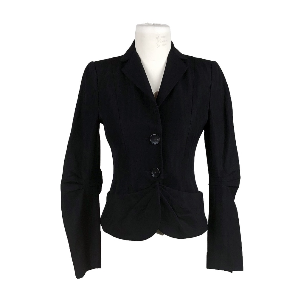 Development by Erica Davies Sz 4 Black Fitted Blazer Jacket Dark Academia Goth